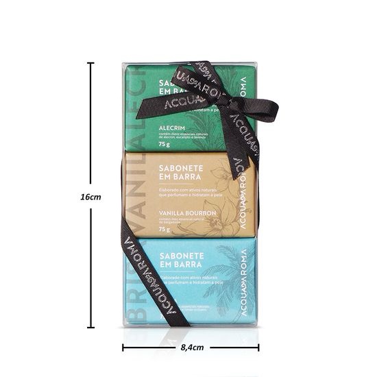 Kit Dia a Dia Sabonetes 75g c/ 3und Alecrim, Vanilla Bourbon, Brisa - Imagem 3