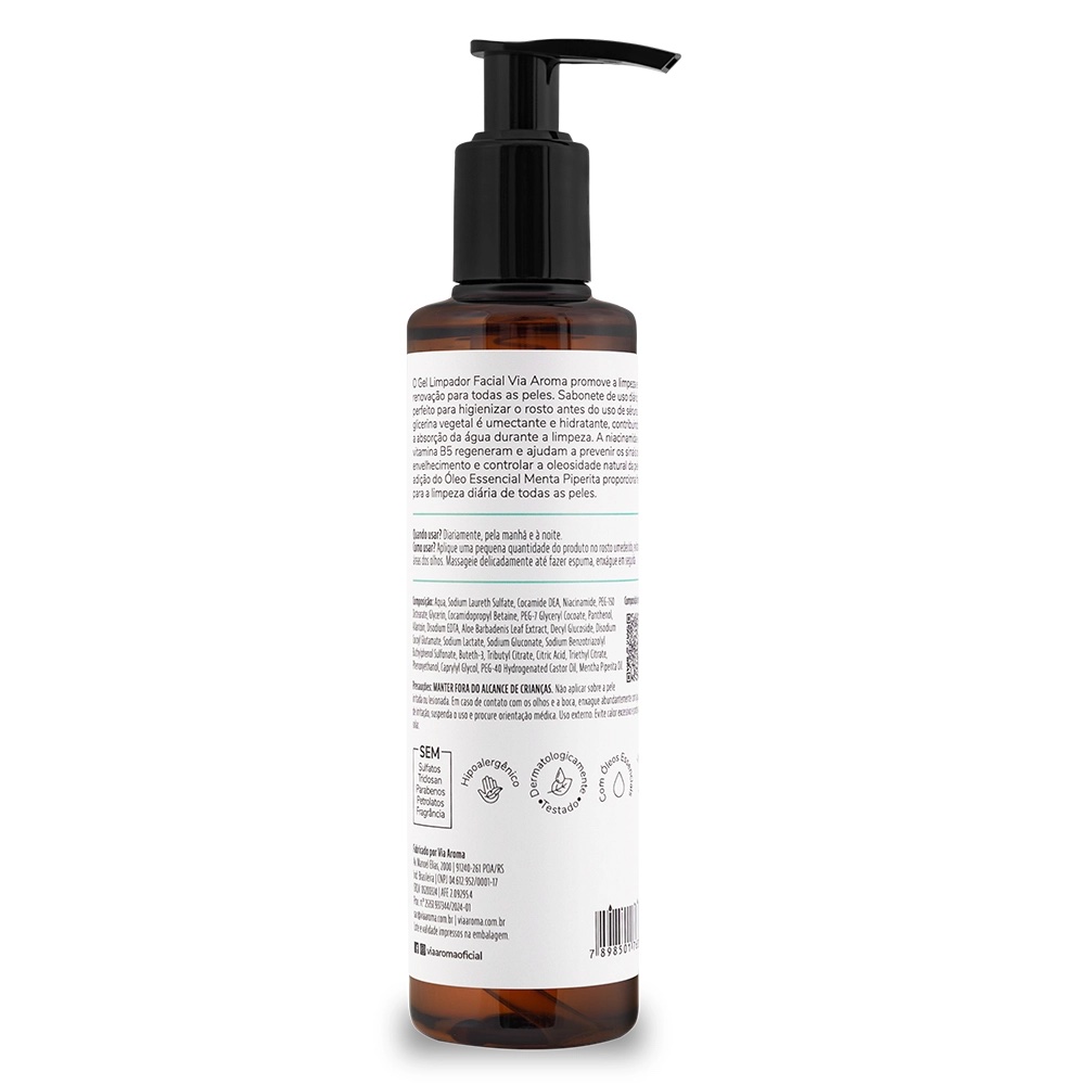 V.Skin Sabonete Gel De Limpeza Facial Via Aroma - 200 ml - Imagem 2