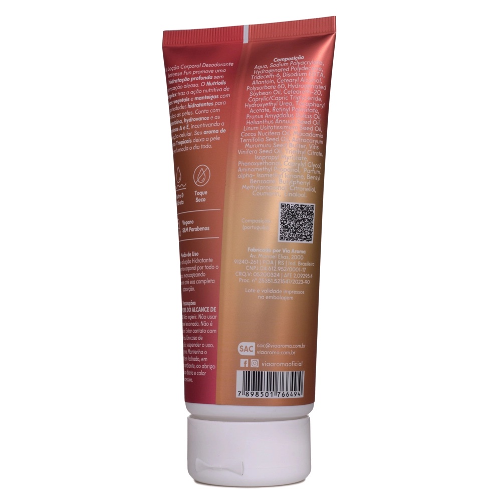 Loção Corporal Desodorante Intense Fun Via Aroma - 200ml - Imagem 3